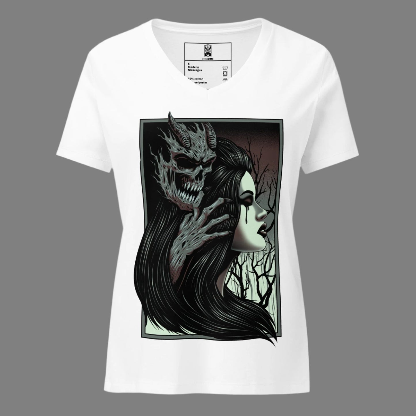 Demon In My Head Women’s relaxed v-neck t-shirt